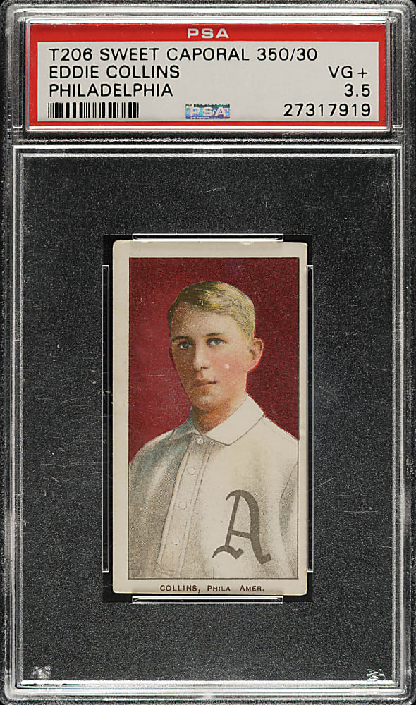 1909-1911 T206 White Border Eddie Collins PSA VG+ 3.5