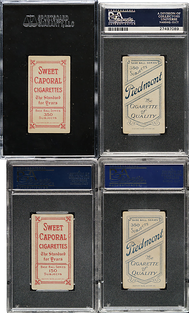 1909-1911 T206 White Border Hall of Fame Portrait PSA- and SGC-Graded Collection (6)