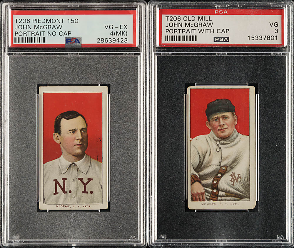 1909-1911 T206 White Border Hall of Fame Portrait PSA- and SGC-Graded Collection (6)