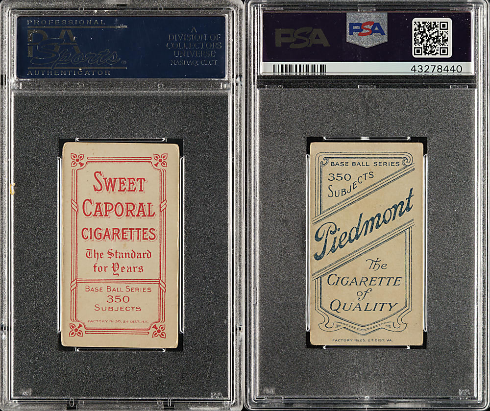 1909-1911 T206 White Border Chief Bender Trees in Background and No Trees in Background PSA VG+ 3.5 Pair