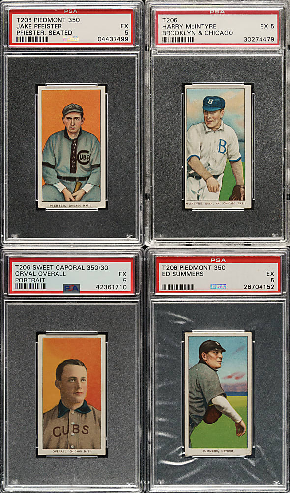 1909-1911 T206 White Border PSA EX 5 Collection (32)