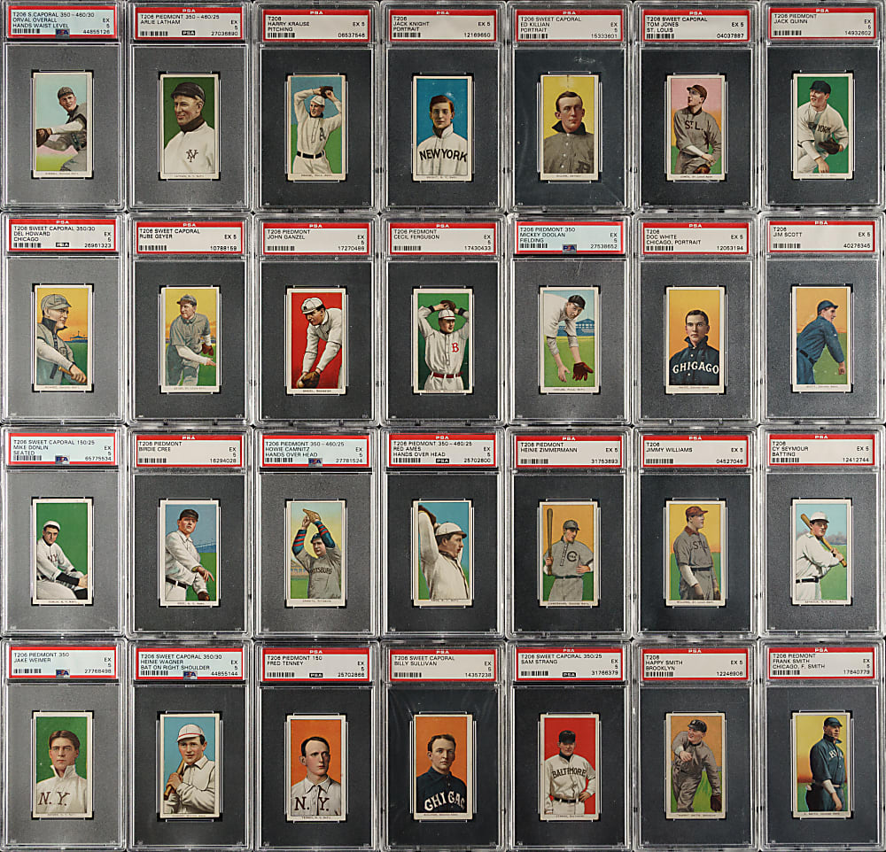 1909-1911 T206 White Border PSA EX 5 Collection (32)