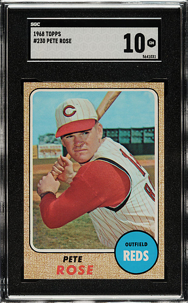 1968 Topps #230 Pete Rose SGC GEM MINT 10 - 1 of 1!
