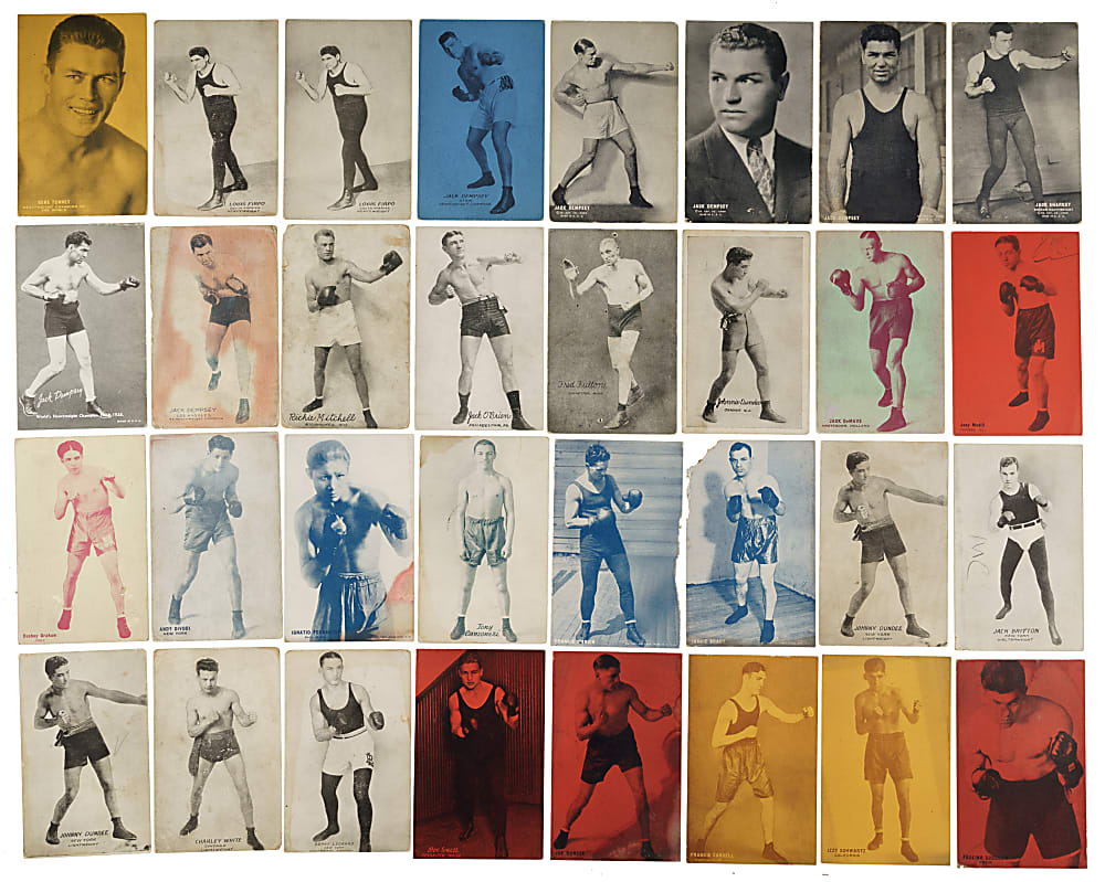 1920s to 1950s Boxing Exhibits Collection (94) Including Dempsey, Sharkey, and Tunney