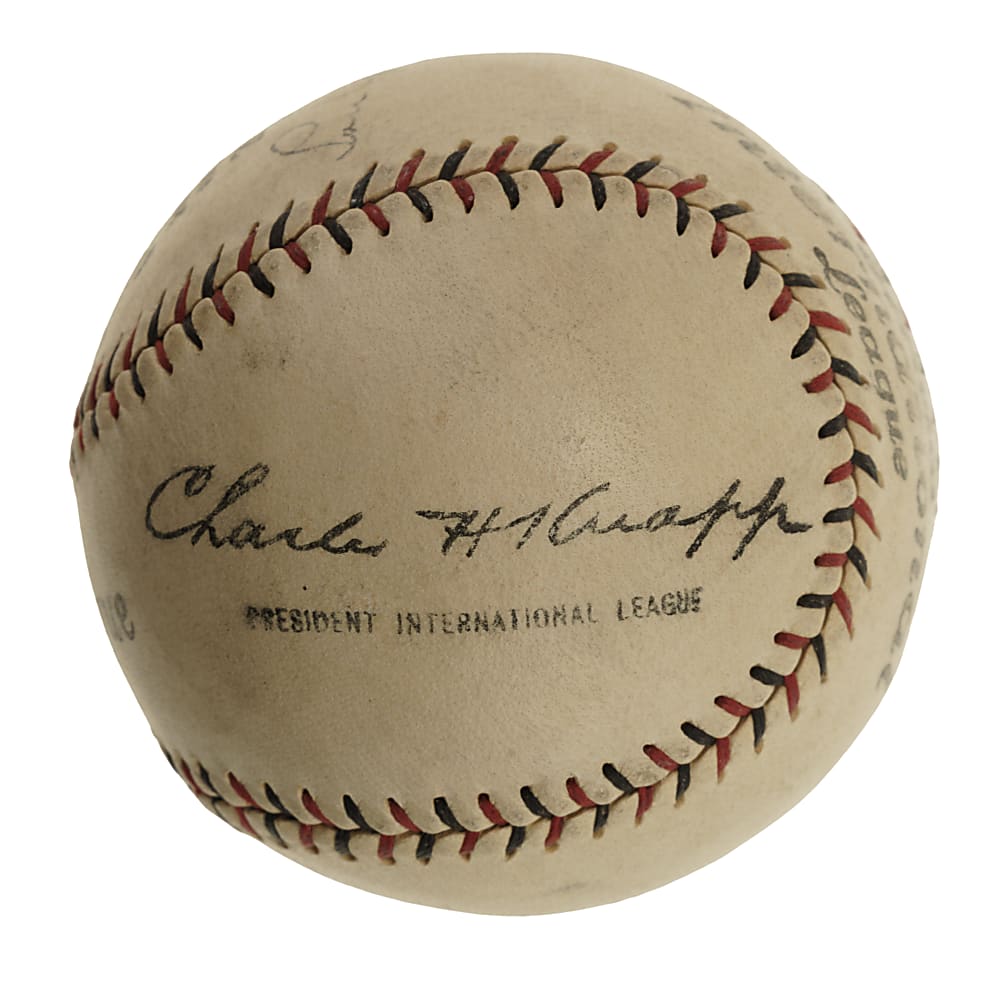 Extraordinary Babe Ruth and Lou Gehrig Dual-Signed Baseball PSA/DNA NM+ 7.5