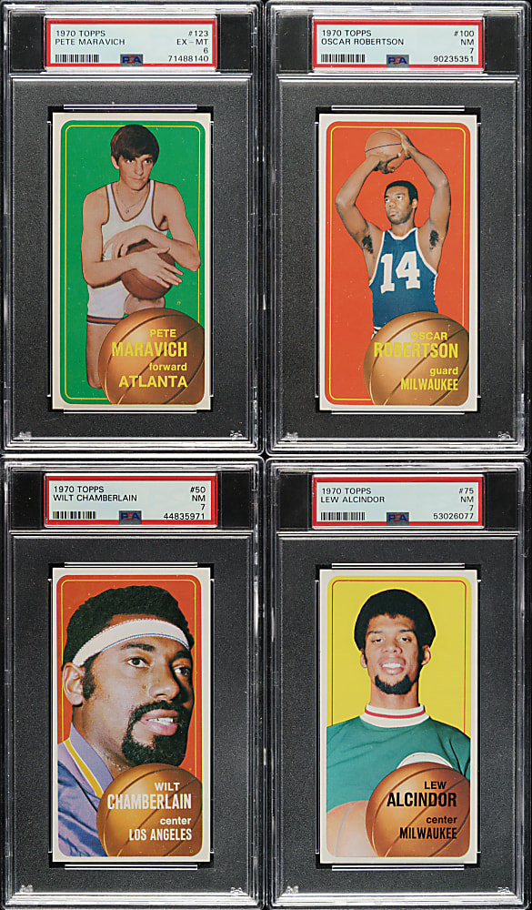 1970-1971 Topps Hall of Fame Basketball PSA-Graded Complete Subset (53)
