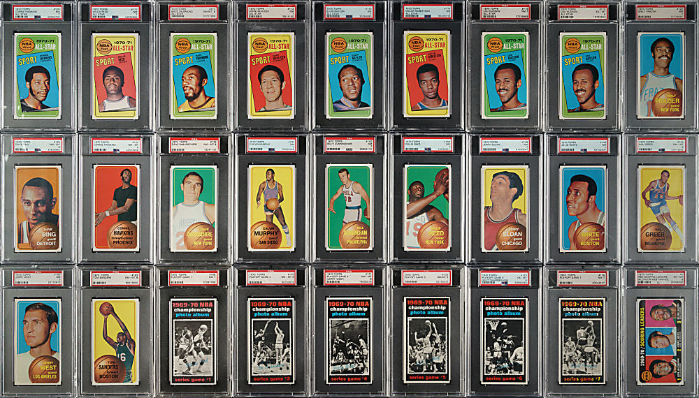 1970-1971 Topps Hall of Fame Basketball PSA-Graded Complete Subset (53)