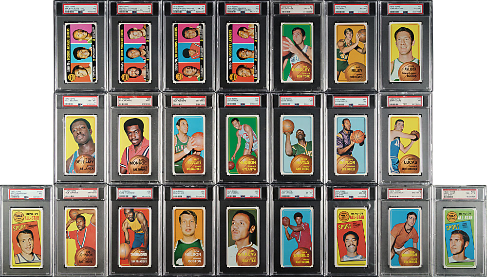 1970-1971 Topps Hall of Fame Basketball PSA-Graded Complete Subset (53)