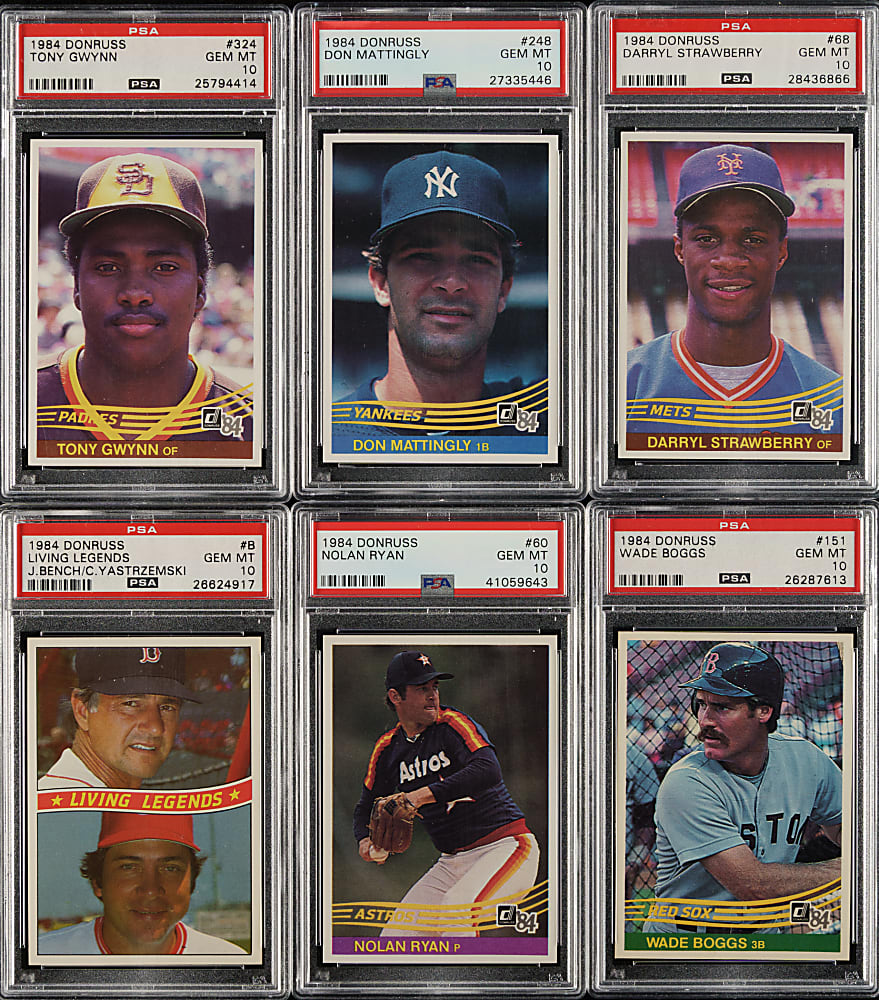 1984 Donruss PSA-Graded Near-Complete Set (489/660) - All PSA GEM MINT 10 Examples!