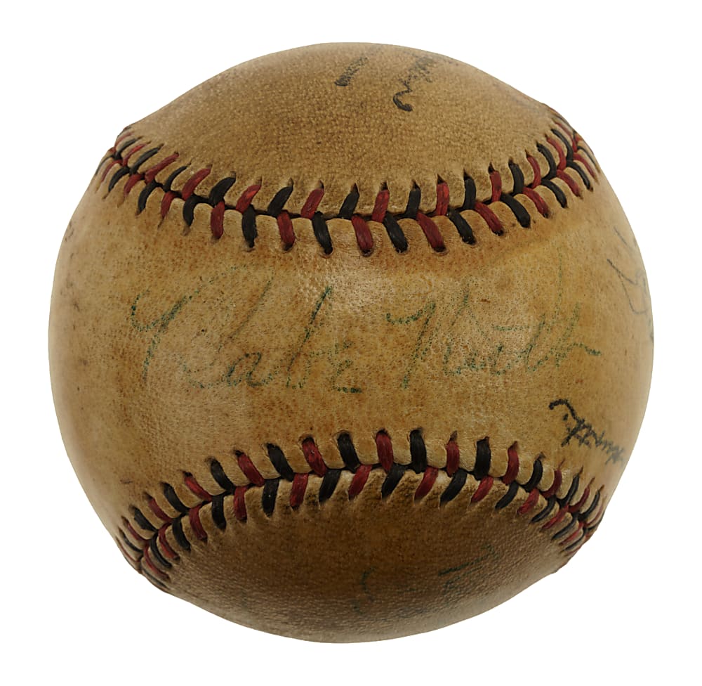 1932 World Series Umpires Signed Baseball Including Bill Klem - From the Series with Babe Ruth's Called Shot - JSA
