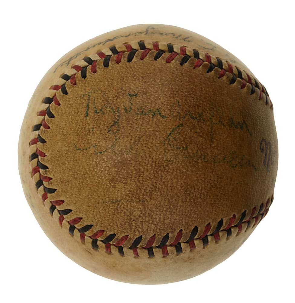 1932 World Series Umpires Signed Baseball Including Bill Klem - From the Series with Babe Ruth's Called Shot - JSA