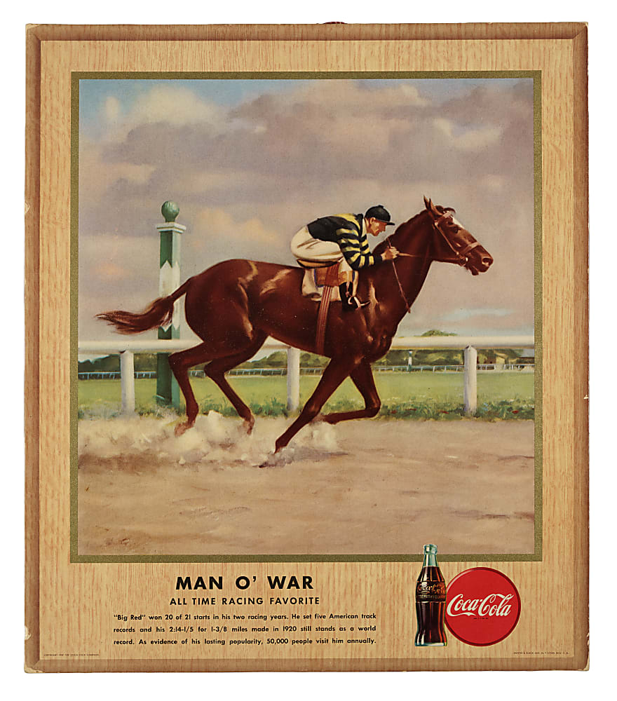 1947 Coca-Cola Advertising Display Near-Complete Set (9/10) Including Ty Cobb