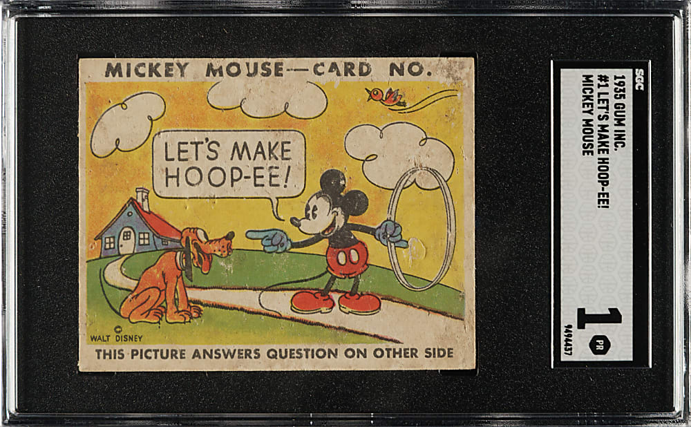 1935 R89 Gum, Inc. "Mickey Mouse" #1 Let's Make Hoop-Ee! SGC POOR 1