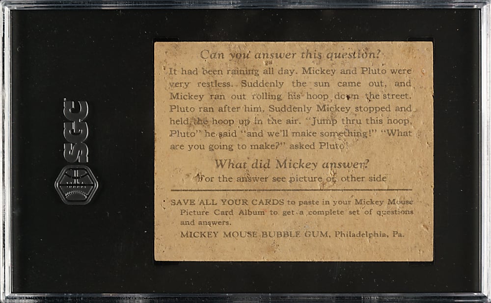 1935 R89 Gum, Inc. "Mickey Mouse" #1 Let's Make Hoop-Ee! SGC POOR 1