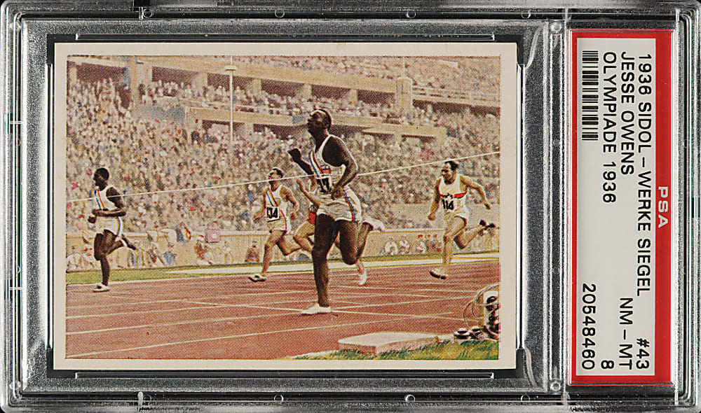 1936 Sidol-Werke Siegel Olympiade 1936 #43 Jesse Owens PSA NM-MT 8
