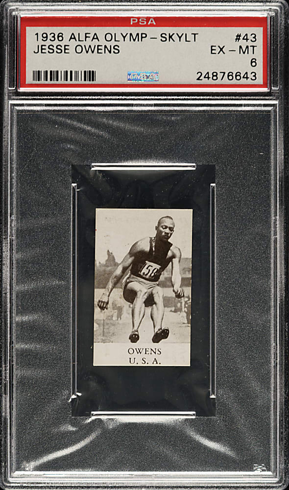 1936 Alfa Olymp-Skylt #43 Jesse Owens Rookie PSA EX-MT 6