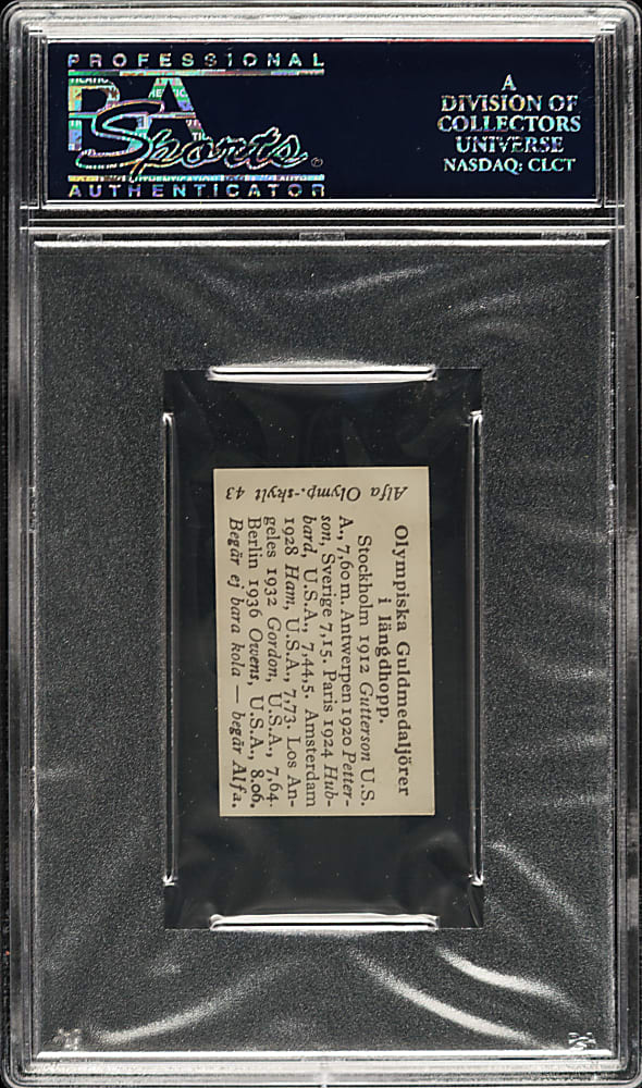 1936 Alfa Olymp-Skylt #43 Jesse Owens Rookie PSA EX-MT 6