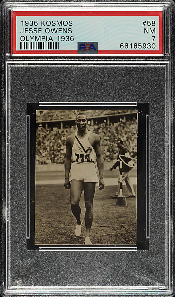 1936 Kosmos Olympia 1936 #58 Jesse Owens Rookie PSA NM 7