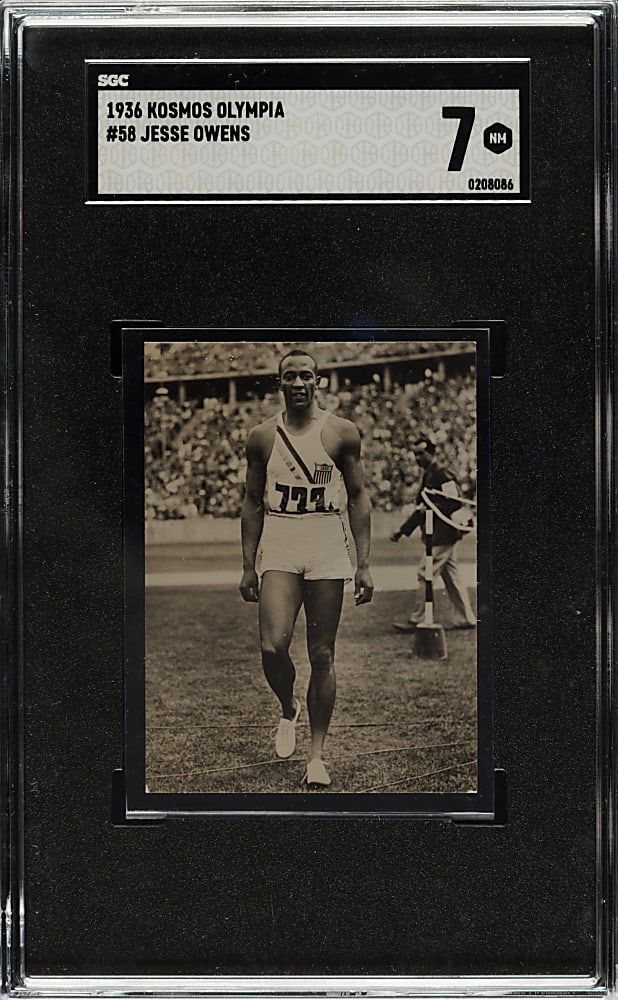 1936 Kosmos Olympia 1936 #58 Jesse Owens Rookie SGC NM 7
