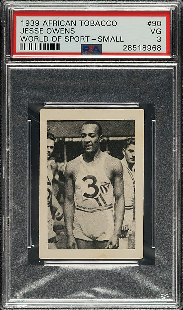 1939 African Tobacco "The World of Sport" (Small) #90 Jesse Owens PSA VG 3