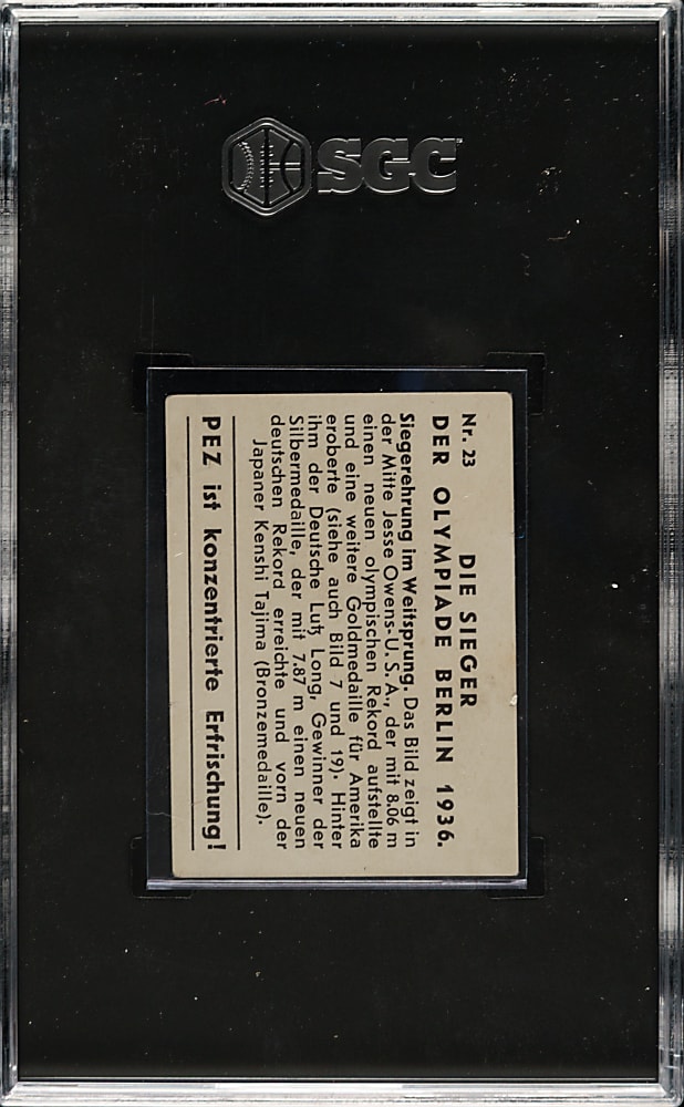 1936 Ed. Haas/Die Sieger Der Olympiade Berlin #23 Jesse Owens SGC GOOD 2