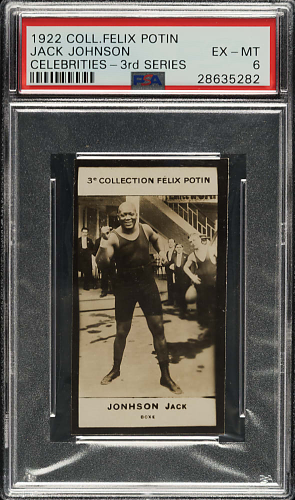 1922 Collection Felix Potin Celebrities Third Series Jack Johnson PSA EX-MT 6 - 1 of 2 - Highest Graded!