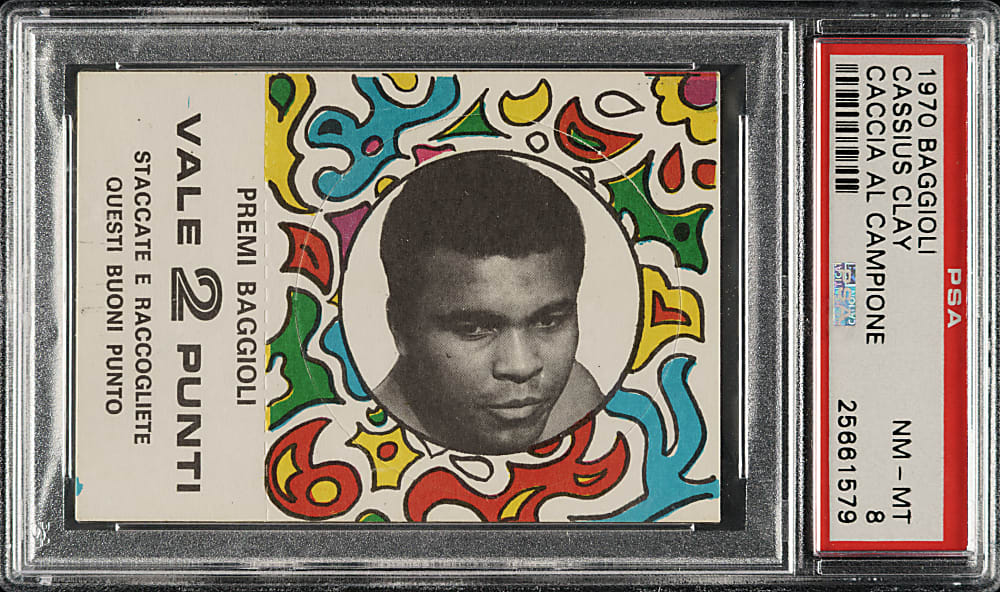 1970 Baggioli Caccia Al Campione Boxing Cassius Clay with Tab PSA NM-MT 8 - 1 of 2 - Highest Graded!