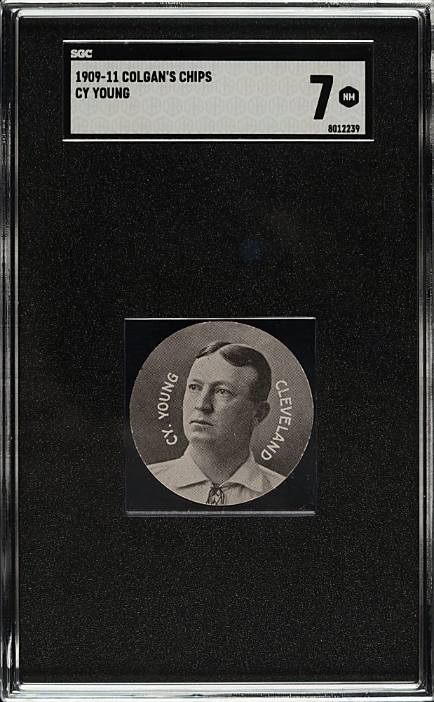 1909-1911 E254 Colgan's Chips Cy Young SGC NM 7