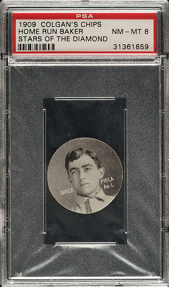 1909-1911 E254 Colgan's Chips Frank "Home Run" Baker PSA NM-MT 8