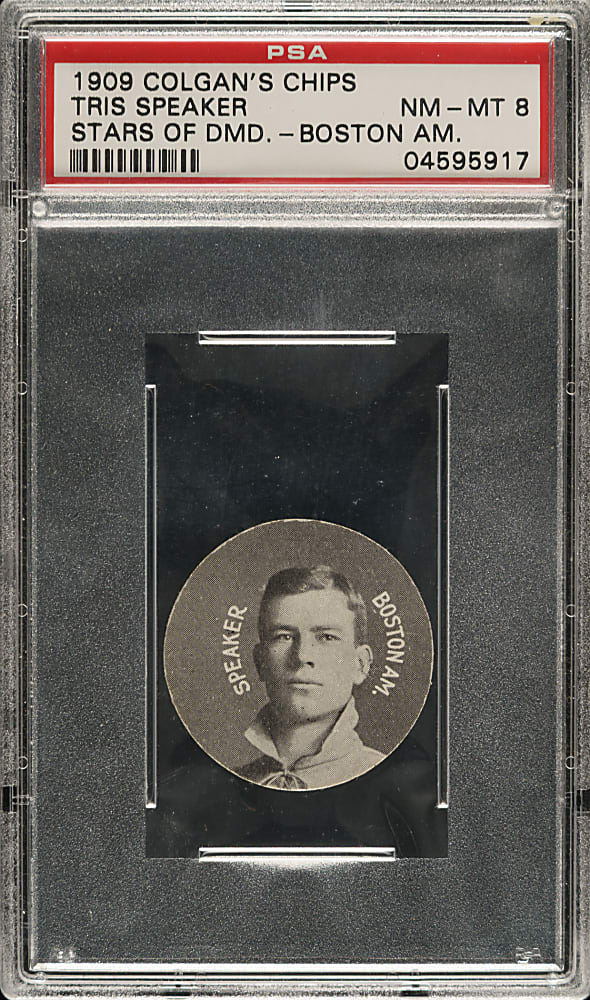 1909-1911 E254 Colgan's Chips Tris Speaker PSA NM-MT 8 - 1 of 3 - Highest Graded!