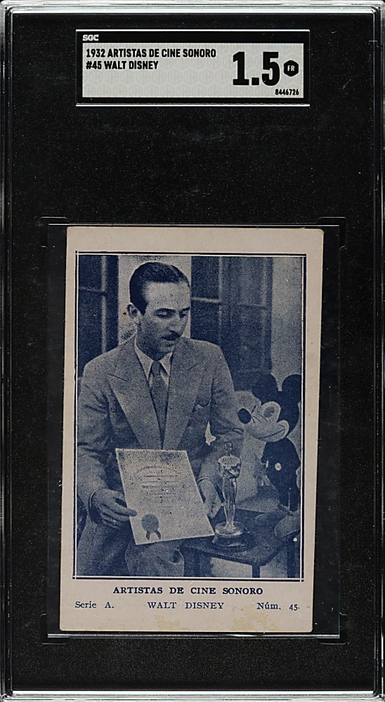 1932 Artistas De Cine Sonoro #45 Walt Disney SGC FAIR 1.5
