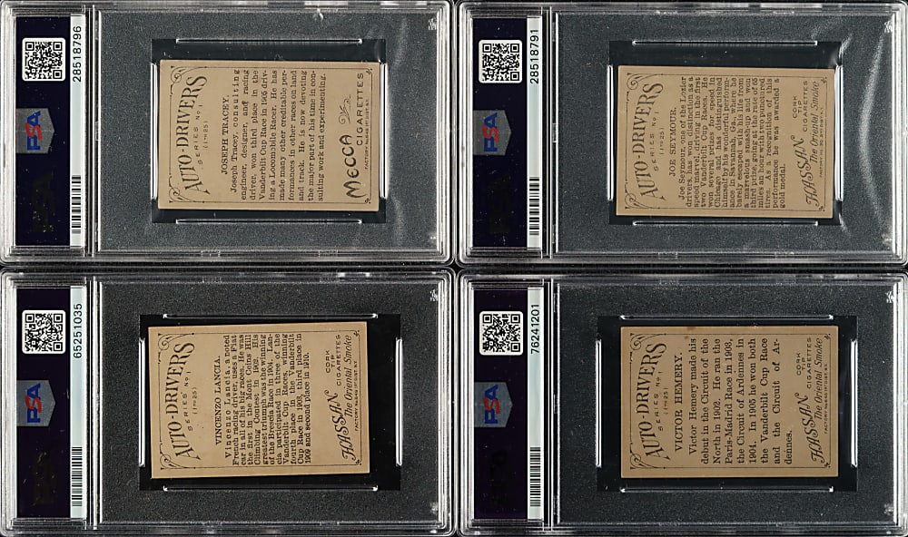 1910 T36 Hassan/Mecca "Auto-Drivers" PSA-Graded Near-Complete Set (21/25)