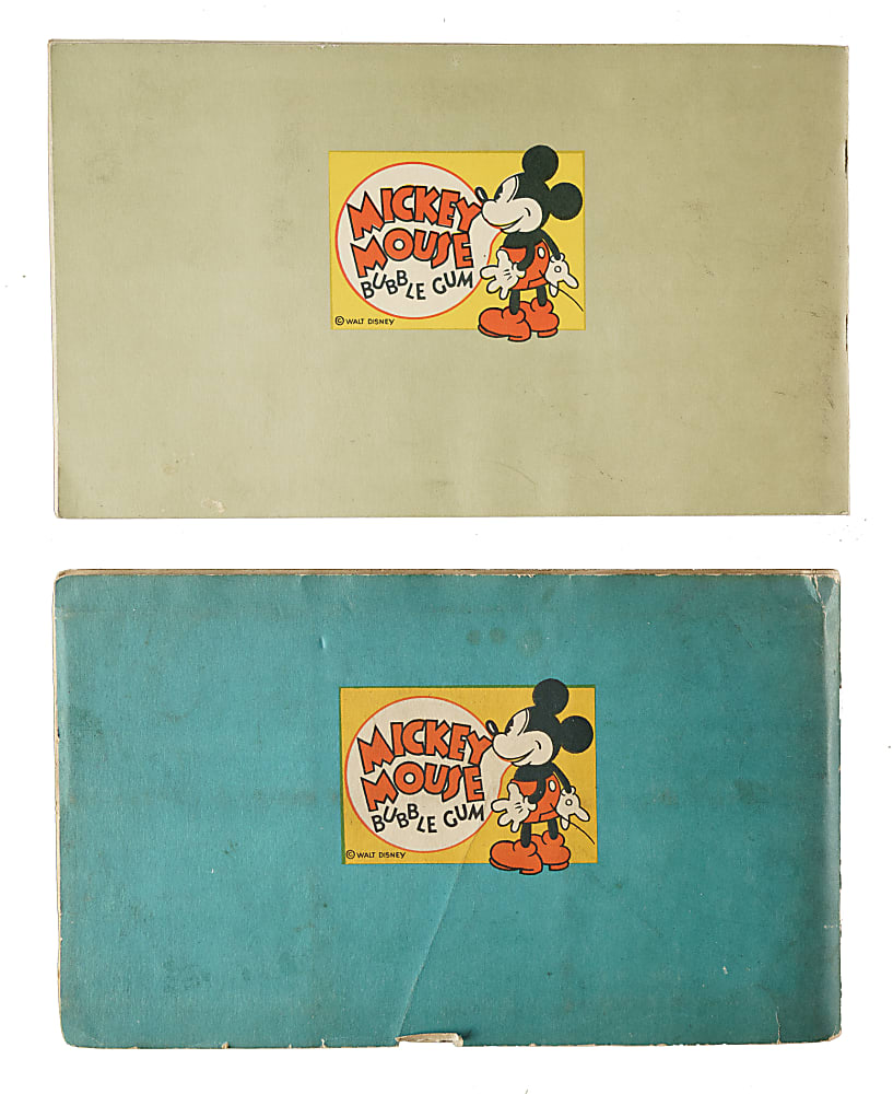 1935 R89 Gum, Inc. "Mickey Mouse" Bubble Gum Original Display Album Pair Including Series 2 (#49-96) Complete Set