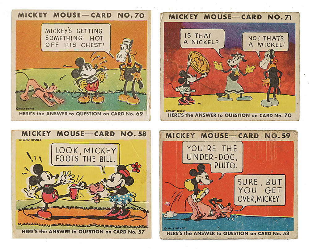 1935 R89 Gum, Inc. "Mickey Mouse" Bubble Gum Original Display Album Pair Including Series 2 (#49-96) Complete Set