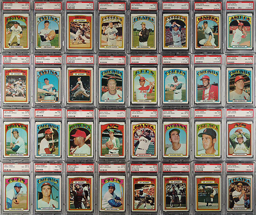 High-Grade 1972 Topps PSA-Graded Partial Set (551/787)