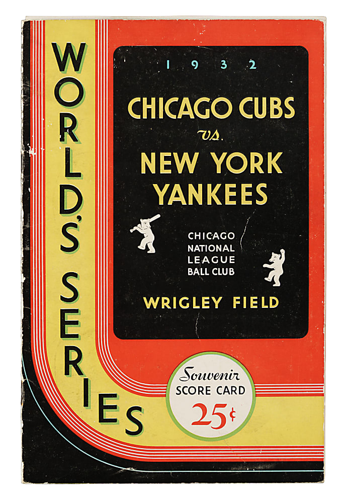 1932 Chicago Cubs (vs. New York Yankees) World Series Game 3 Program - Babe Ruth's "Called Shot"
