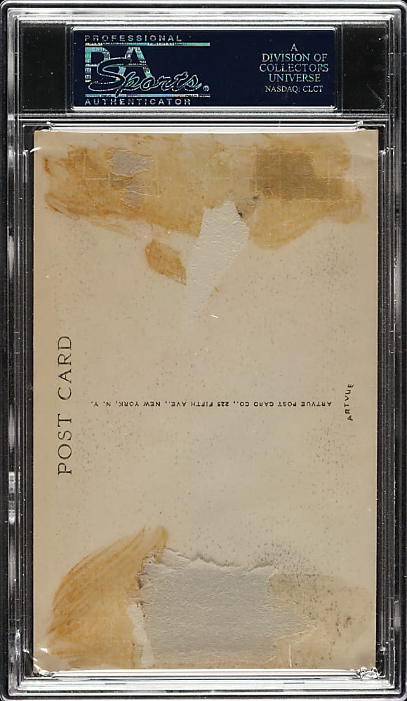 Signed 1953-1955 Artvue (Type 1) Black-and-White Hall of Fame Postcard Nap Lajoie PSA/DNA MINT 9