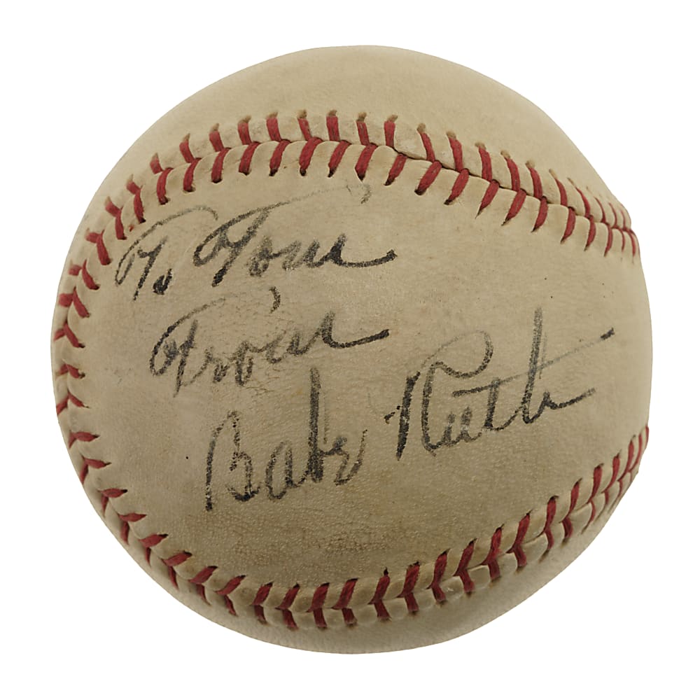 Babe Ruth Signed Baseball - Full LOAs from PSA/DNA, JSA, Beckett