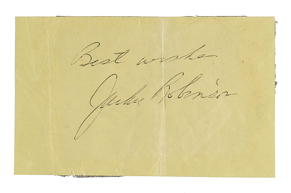 Jackie Robinson Cut Signature - JSA