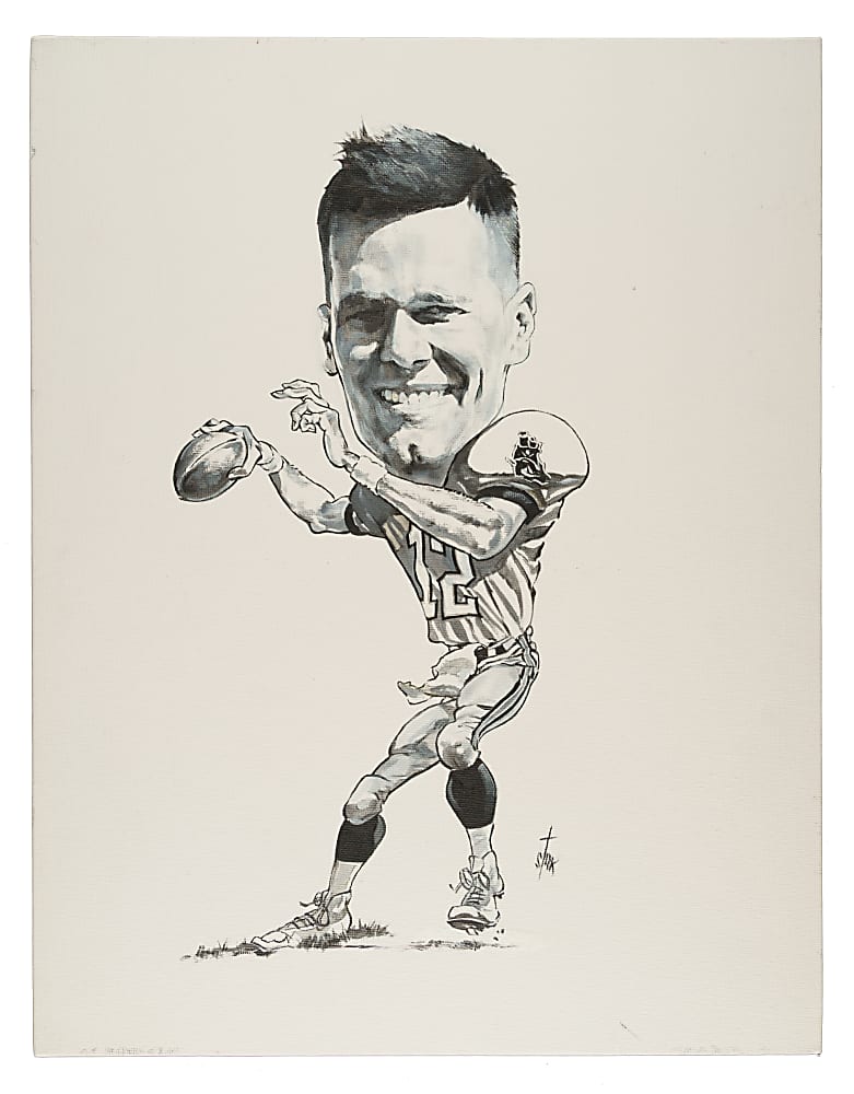 Original Tom Brady Drawing by Ron Stark