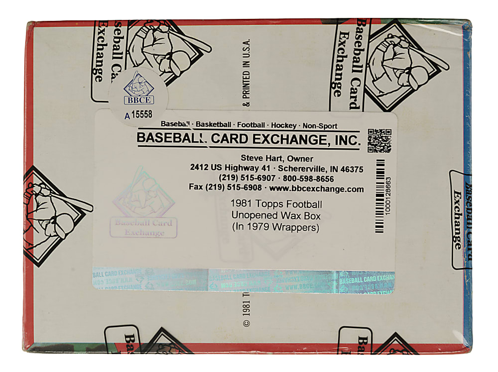 1981 Topps Football Unopened Wax Box (36 Packs) in 1979 Wrappers - BBCE - Joe Montana Rookie Year