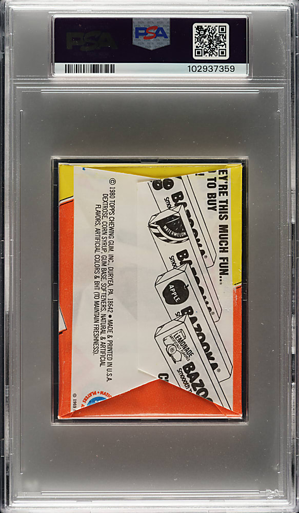 1980-1981 Topps Basketball Unopened Wax Pack PSA NM-MT 8 - Larry Bird and Magic Johnson Rookie Year