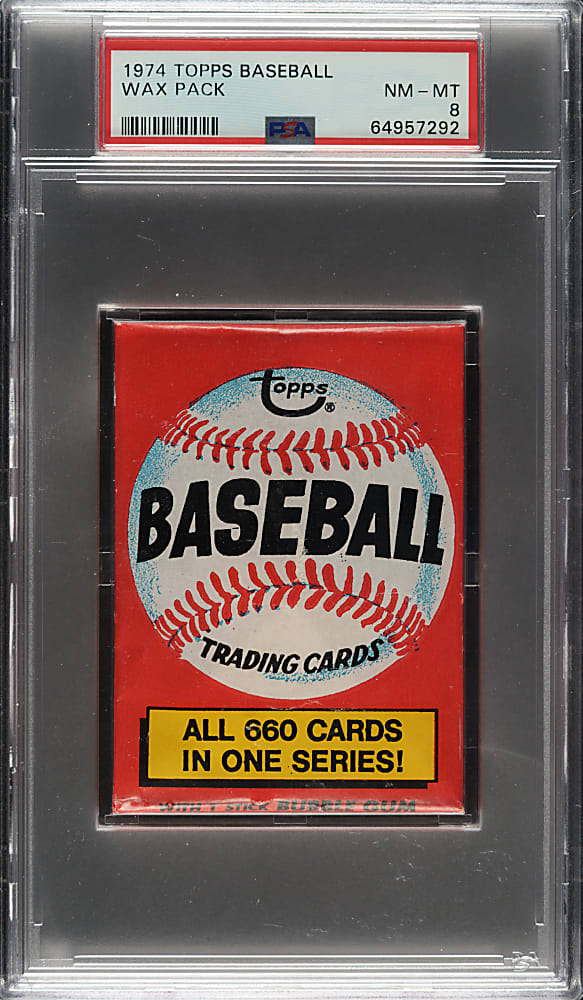 1974 Topps Unopened Wax Pack PSA NM-MT 8