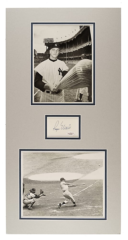 Roger Maris Cut Signature in Matted Display - JSA