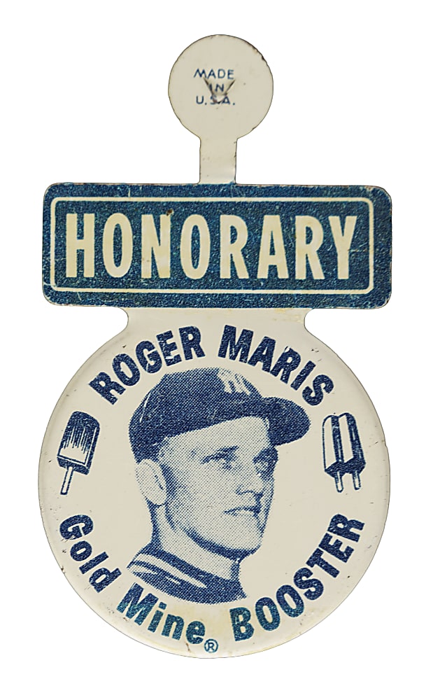 Circa 1962 Roger Maris Gold Mine Ice Cream Booster Tab
