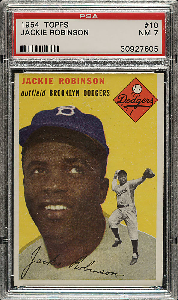 1954 Topps #10 Jackie Robinson PSA NM 7