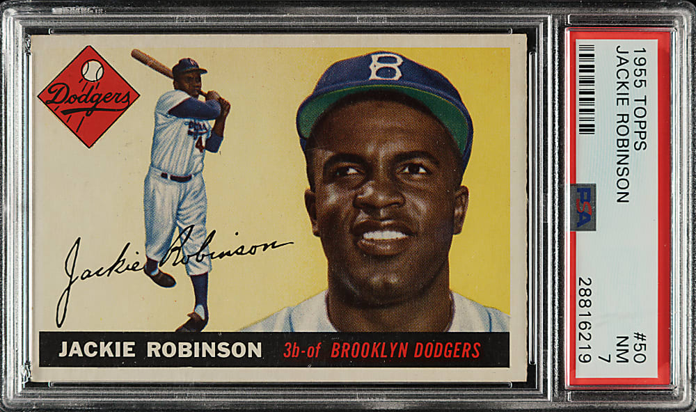 1955 Topps #50 Jackie Robinson PSA NM 7