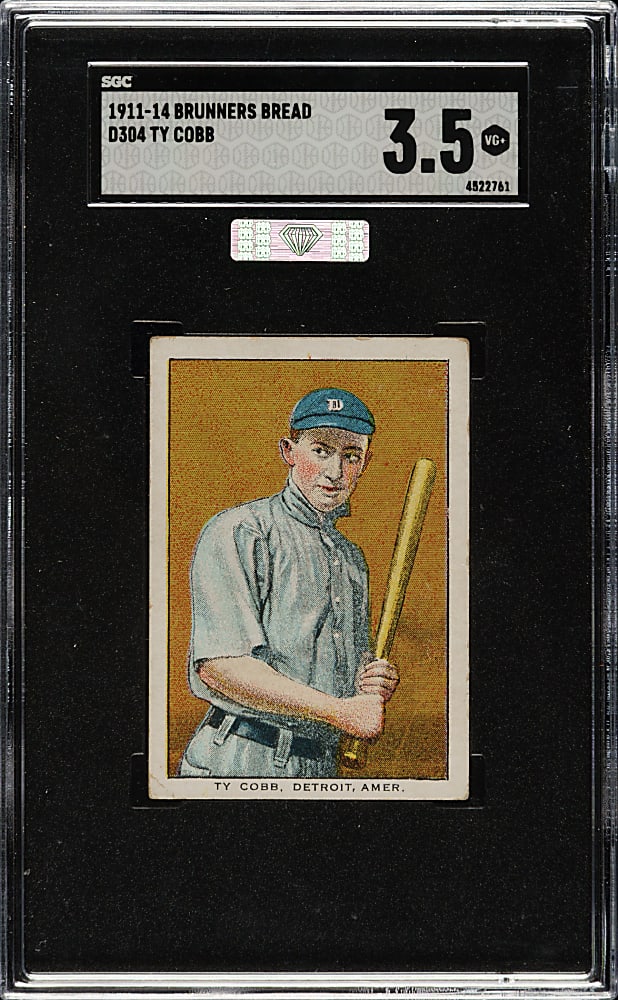 1911-1914 D304 Brunners Bread Ty Cobb SGC VG+ 3.5 (MBA Silver Diamond)