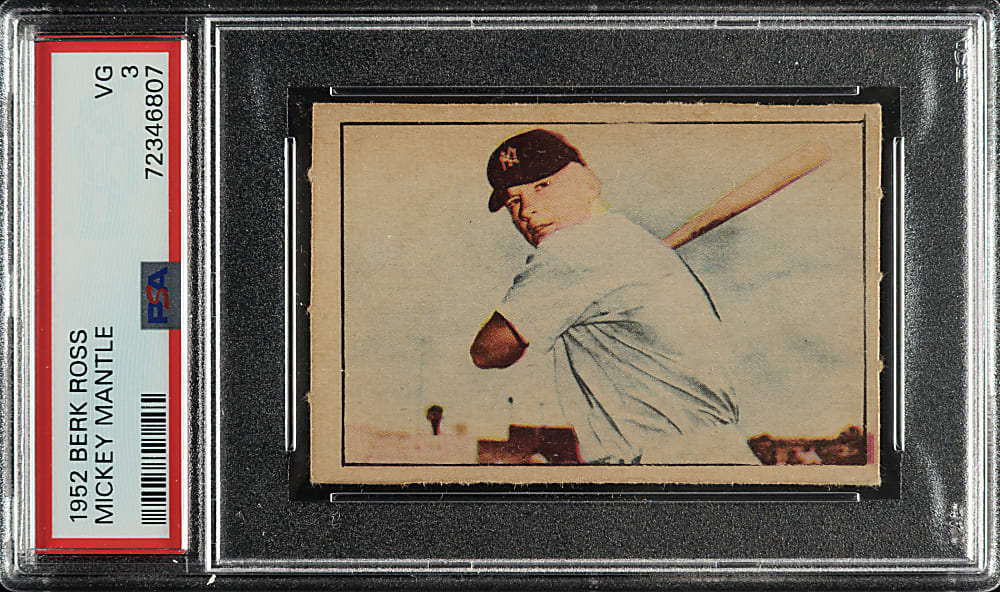 1952 Berk Ross Mickey Mantle PSA VG 3