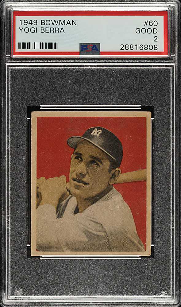 1949 Bowman #60 Yogi Berra PSA GOOD 2
